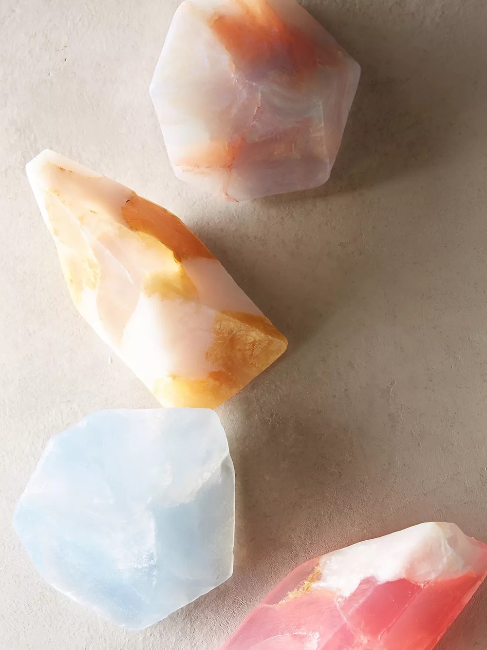 Anthropologie Geo Soaprock Gold in Quartz Milk and Honey Soap - Picture 2 of 3